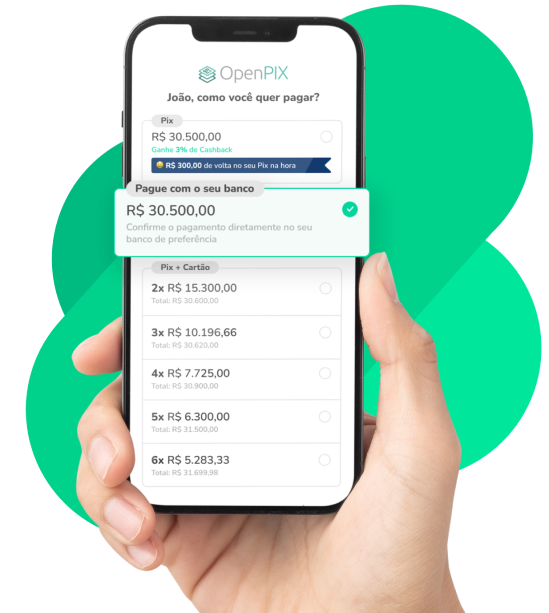 Seleção do método de pagamento ITP