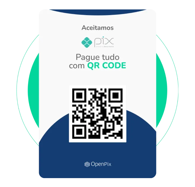 Cartão OpenPix com imagem QRcode